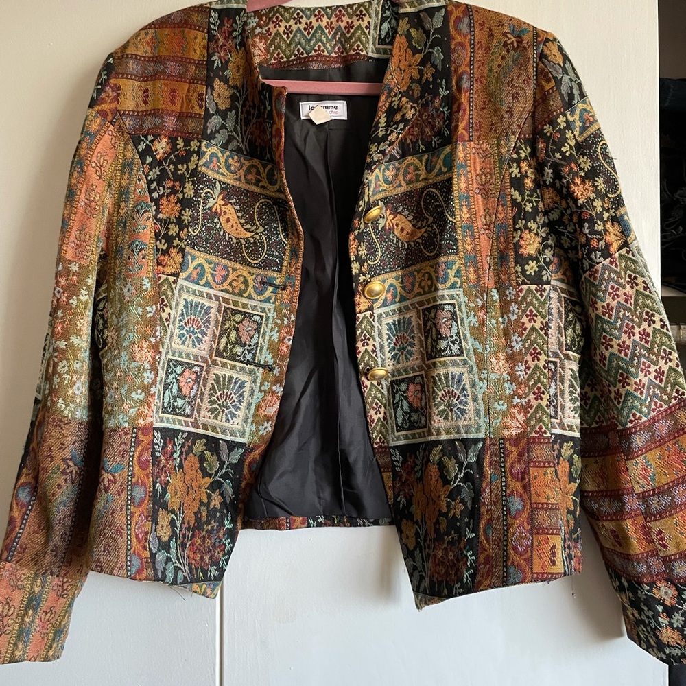 VTG WOVEN GROOVY BLAZER LA FEMME